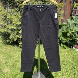 Old Navy High-Rise Skinny Adjustable Waist Trouser Pants Black 12
